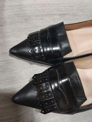 Zapatos de zendra de piel talla 41