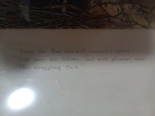 Cuadro antiguo de caceria  inglesa 135x80