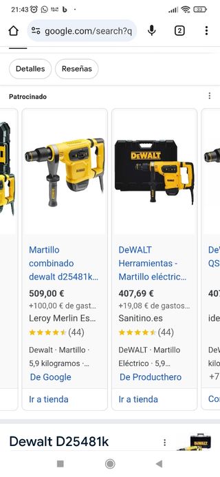 Martillo Dewalt d2548