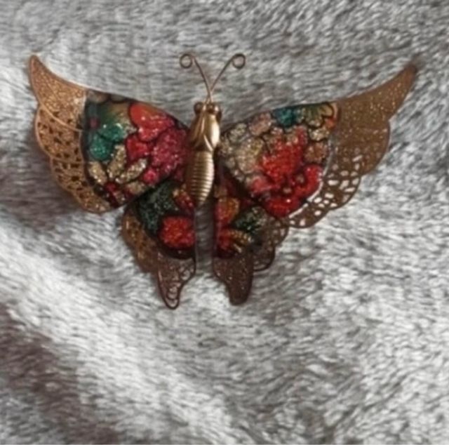 Spilla a forma di farfalla vintage anni 80