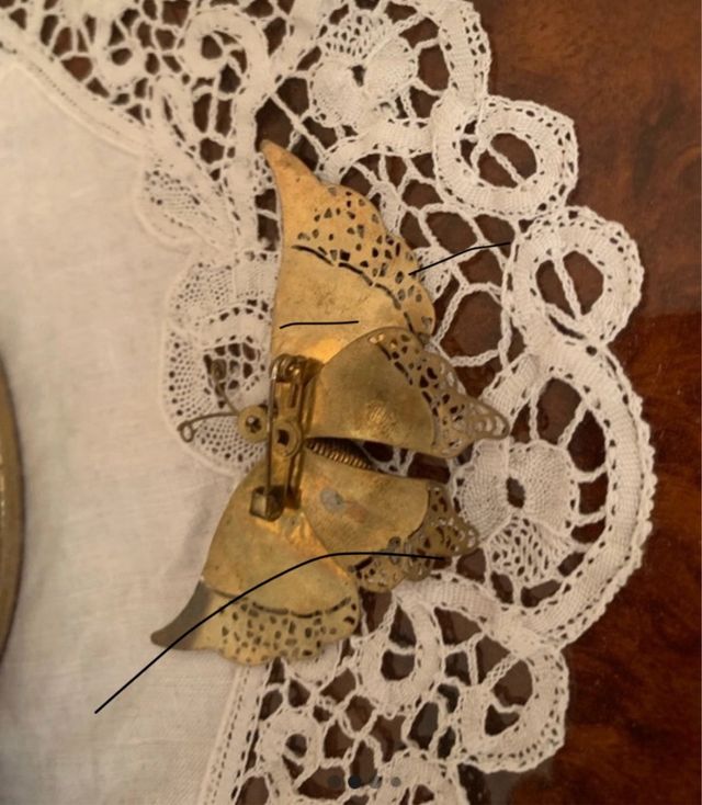 Spilla a forma di farfalla vintage anni 80