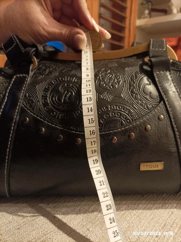 Bolso negro piel original Tous