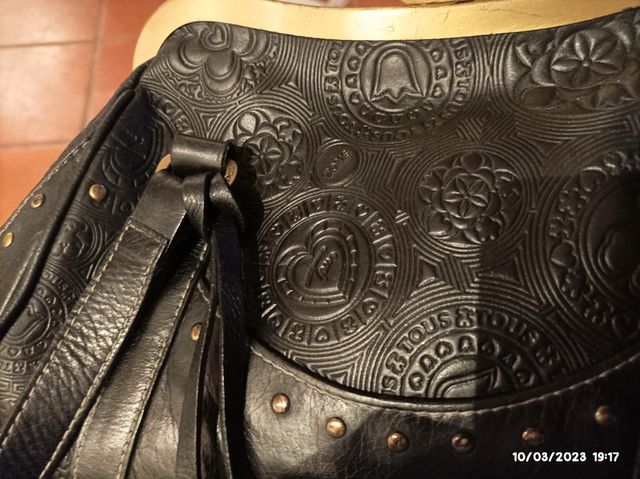 Bolso negro piel original Tous
