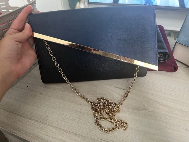 Bolso negro y azul de Blanco