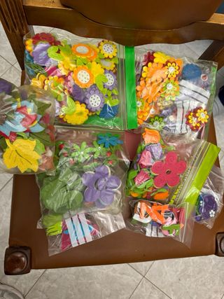 materiali per bricolage feltro fiori figuri 