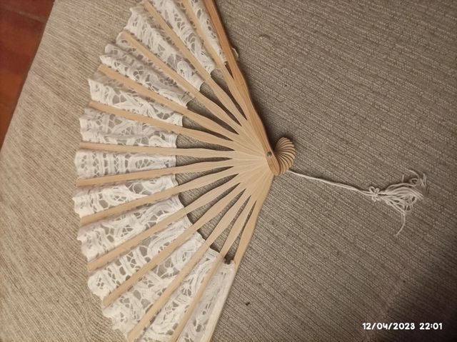 Abanico novia de encaje