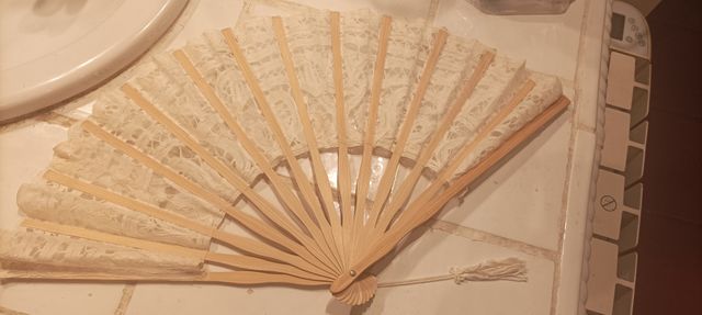 Abanico novia de encaje