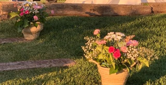 Bonitos cestos o capazos para flores, eventos