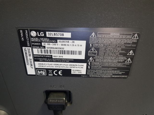 Televisor LG 32 PULGADAS SMART TV USB