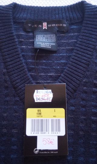 JERSEY “TIGER WOODS” 100% LANA MERINO PARA HOMBRE