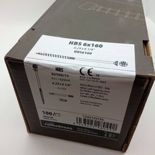 Rothoblaas HBS 6X160 Tornillo madera Caja 100uds.
