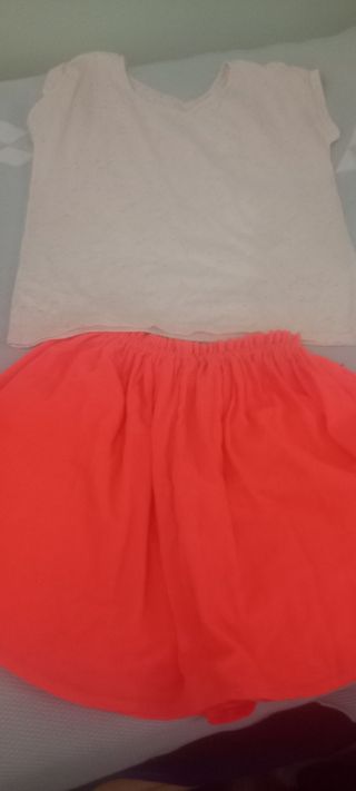 Conjunto falda y camiseta niña
