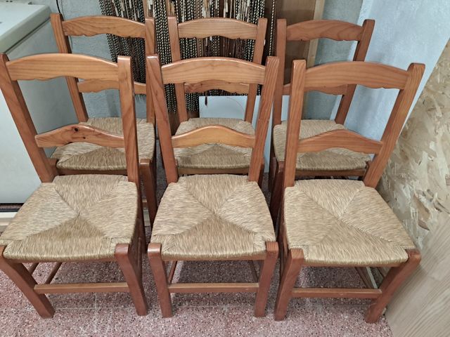 Sillas madera enea 6 un