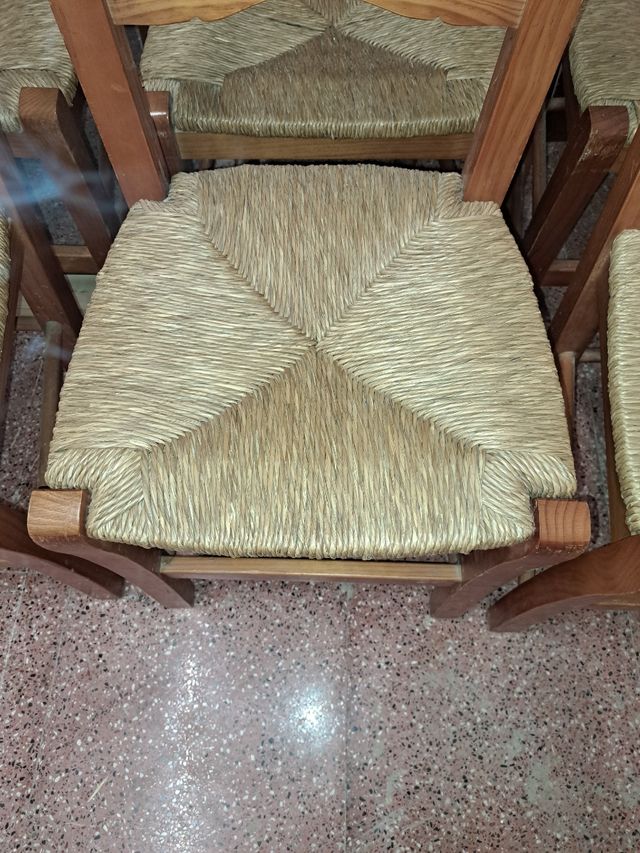 Sillas madera enea 6 un