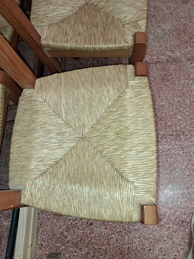 Sillas madera enea 6 un