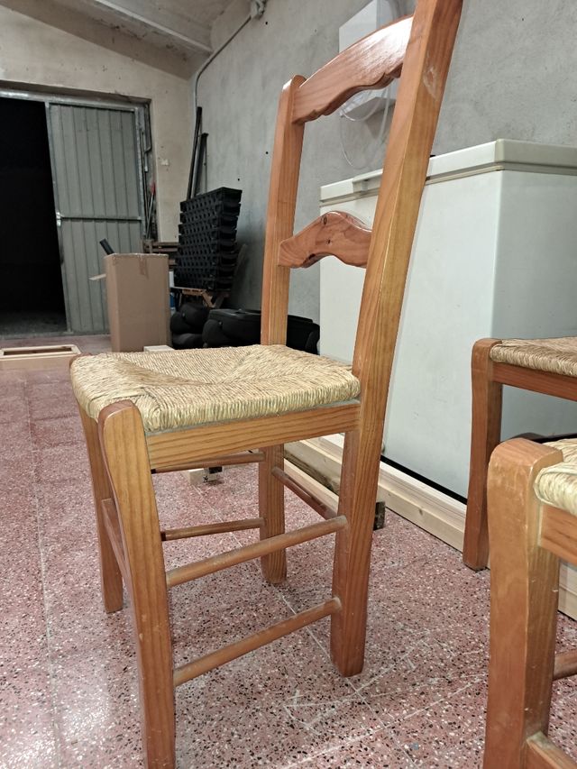 Sillas madera enea 6 un