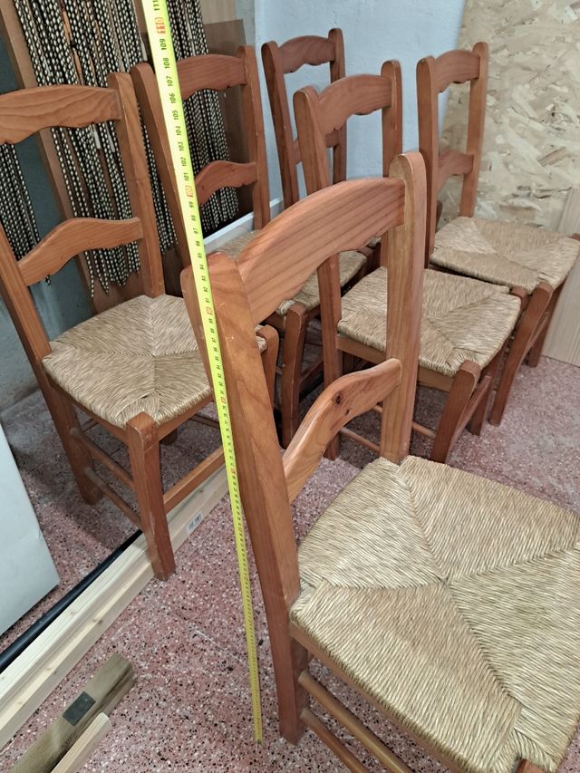 Sillas madera enea 6 un