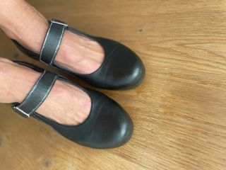 Zapatos piel guante negros Pitillos t38  tacón