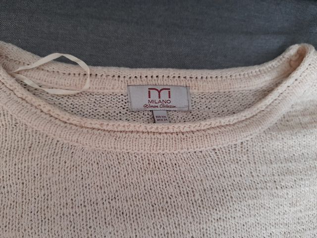 Jersey de hilo color beige. Milano.