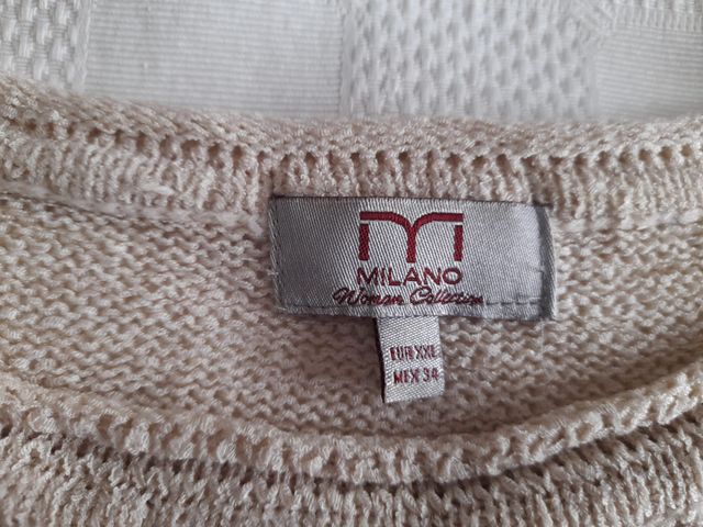 Jersey de hilo color beige. Milano.