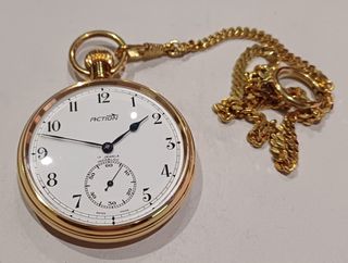 Reloj bolsillo Action chapado oro