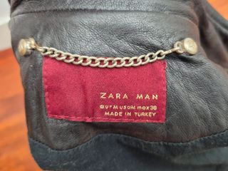 CAZADORA PIEL ZARA MAN TALLA M