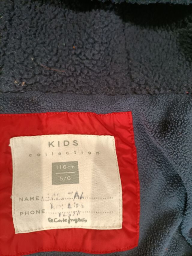 Chaquetón niño 5-6 años