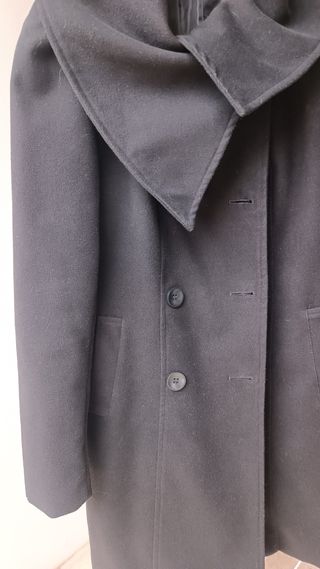 Cappotto nero in panno 