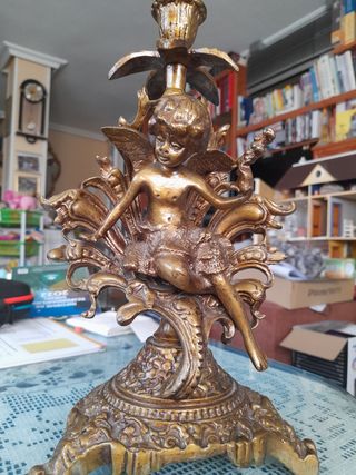 CANDELABRO DE BRONCE VINTAGE 