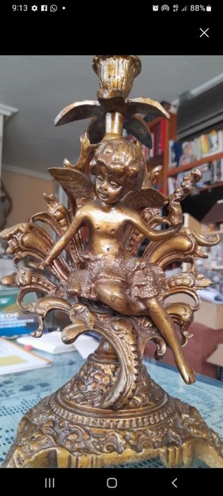 CANDELABRO DE BRONCE VINTAGE 