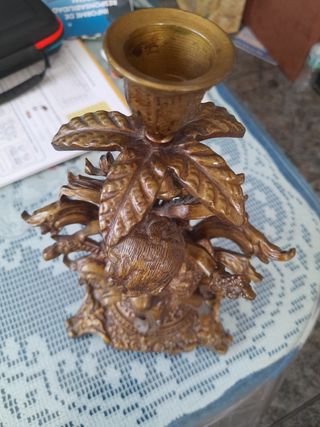 CANDELABRO DE BRONCE VINTAGE 