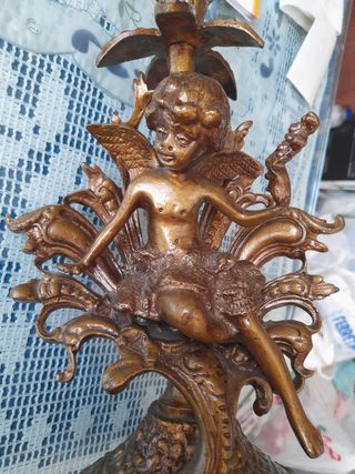 CANDELABRO DE BRONCE VINTAGE 