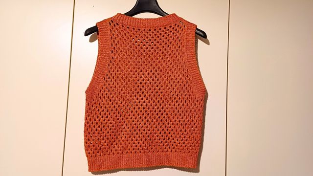 Top Canotta traforata in maglia e lurex