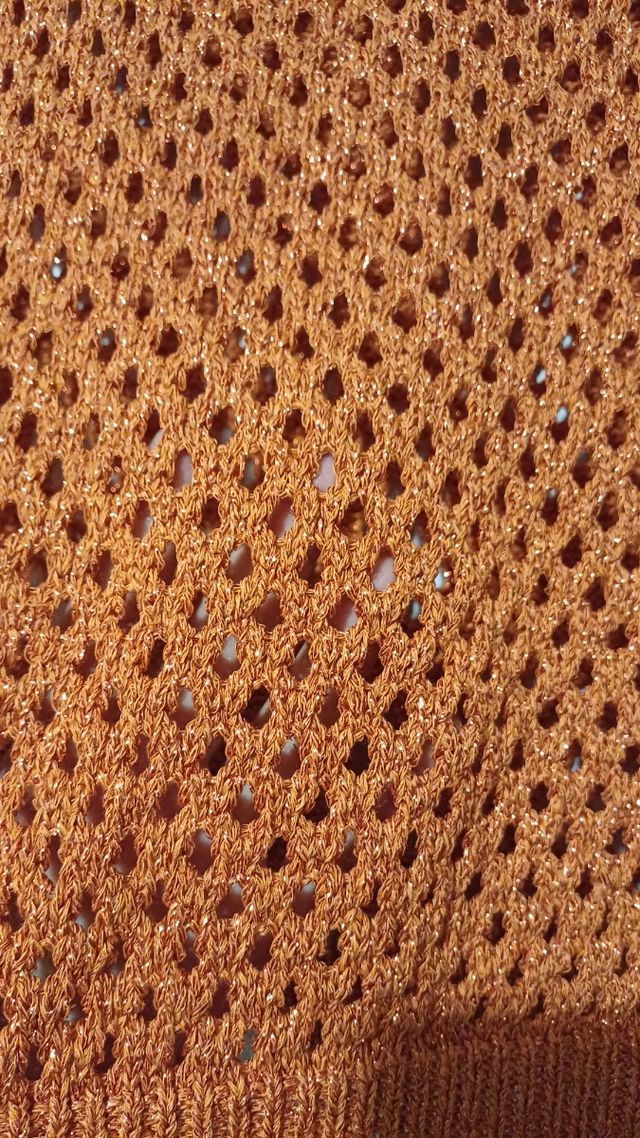 Top Canotta traforata in maglia e lurex