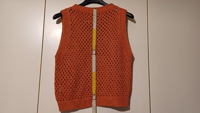 Top Canotta traforata in maglia e lurex