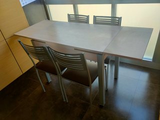 set mesa extensible y sillas de cocina