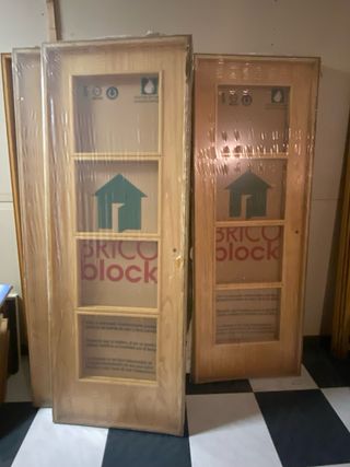 Puerta madera pino nueva, 72,5 cm izquierda