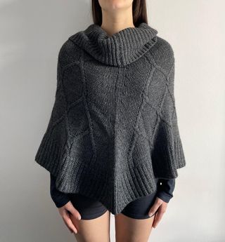 Poncho Mantella misto lana