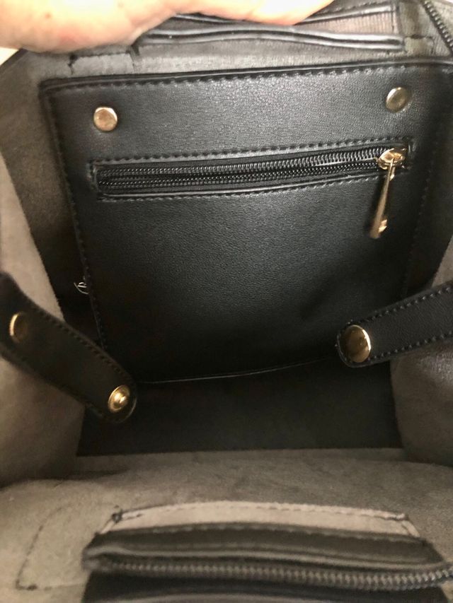 Borsa da sera nera in similpelle