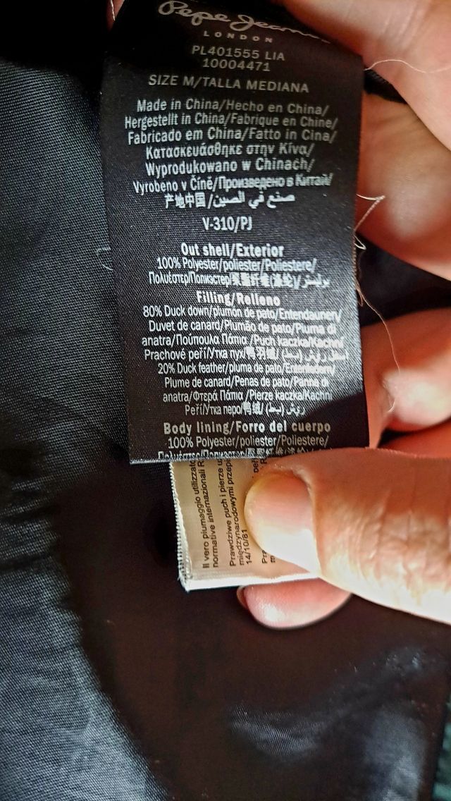 Plumas PEPE JEANS talla M