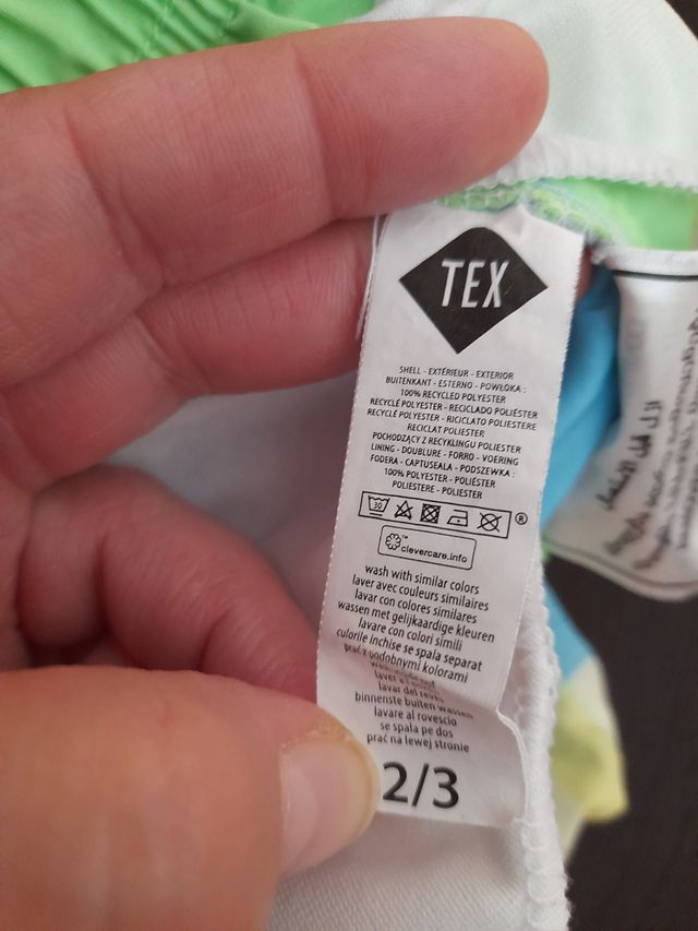 Bañador bolsillos bebe talla 2-3