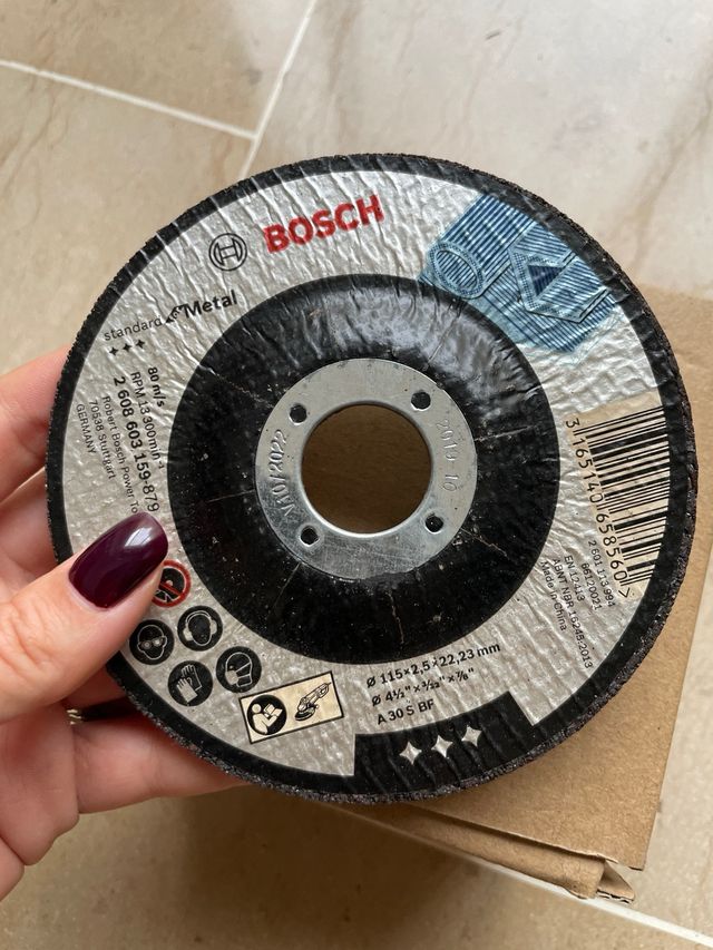 Disco BOSCH corte metal 115 x 3 mm