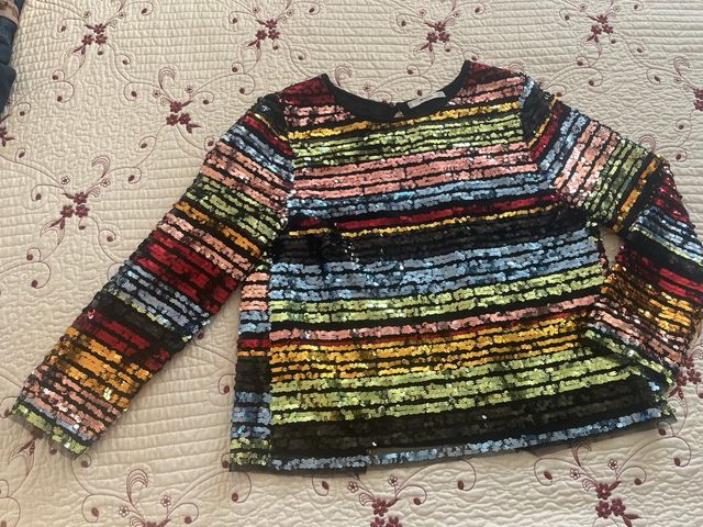 Chaqueta lentejuelas colores Mango