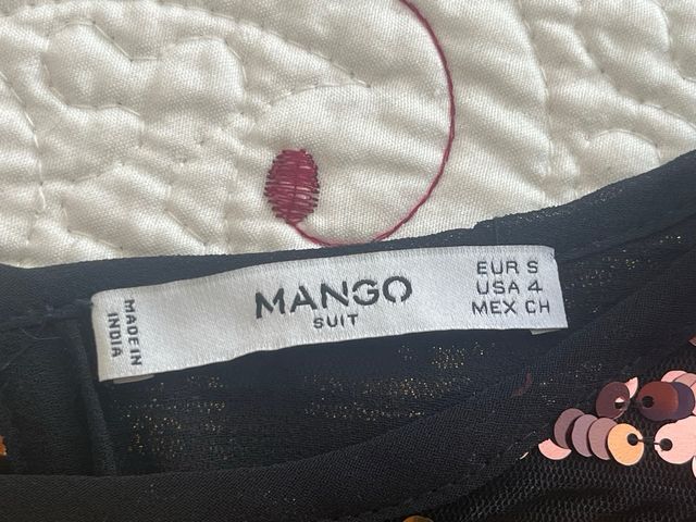 Chaqueta lentejuelas colores Mango