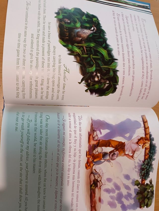 Libro de cuentos bilingüe español in