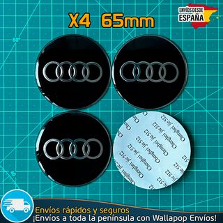 X4 Emblemas Audi 65mm Pegatinas Tapacubos Llantas