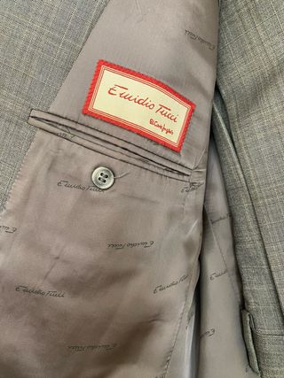 Traje Emidio Tucci, Corte Inglés,  gris con lineas