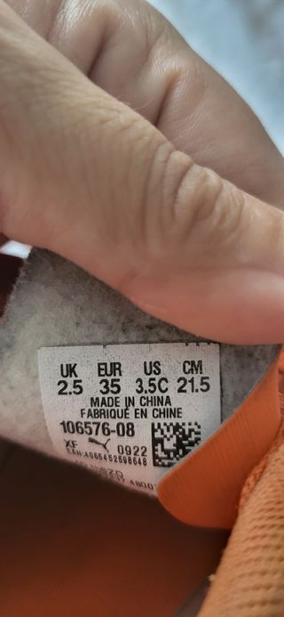 Botas futbol puma naranjas talla 35 1
