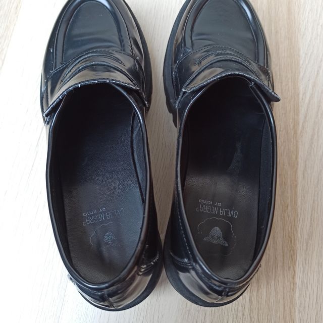 Mocasines de charol de plataforma