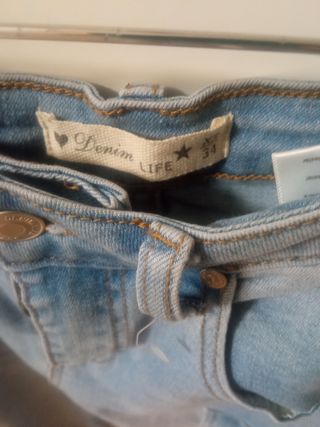 Falda vaquera larga denim chica